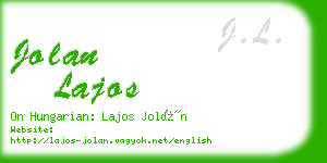 jolan lajos business card